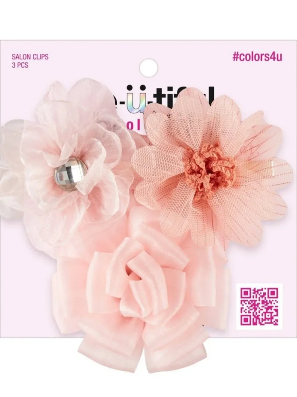 Scunci Flower Salon Hair Clips - 3ct with 25% Off Bundle